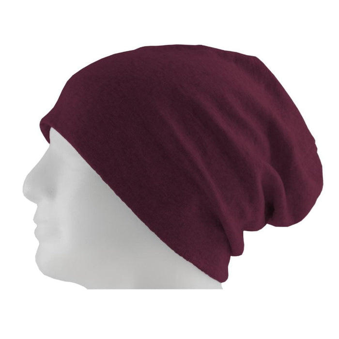 Long Beanie XXL Mütze Slouch Damen Herren Kinder Mütze - dunkelrot