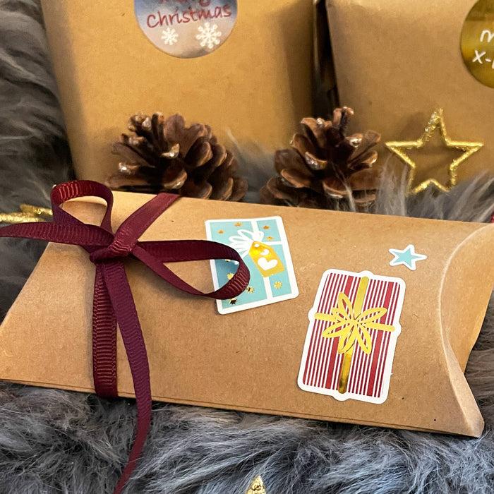 22 Weihnachtsmotiv Sticker Geschenke Sterne Aufkleber für Weihnachten Weihnachtsdeko zum Basteln