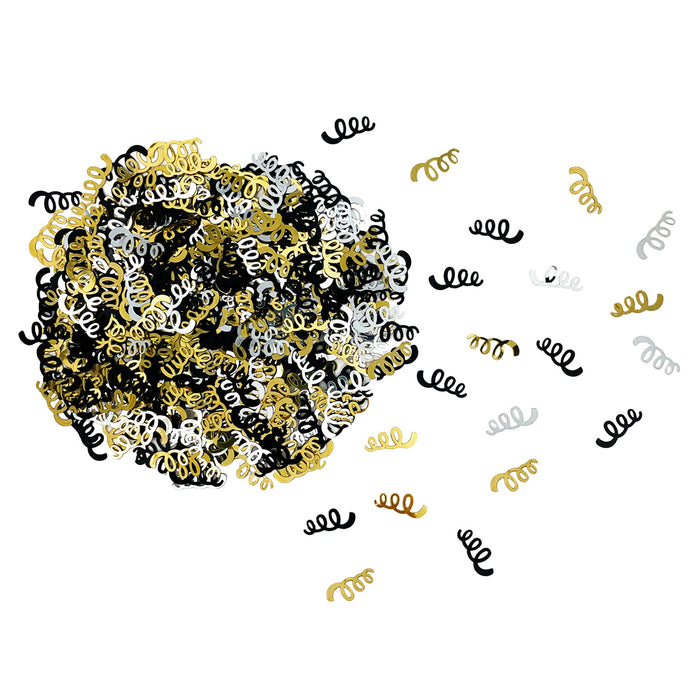 Gold-Schwarz Konfetti Für Geburtstag & Partys – Glitzerstreudeko Für Tisch, Geschenke & Luftschlangen (10g Packung)