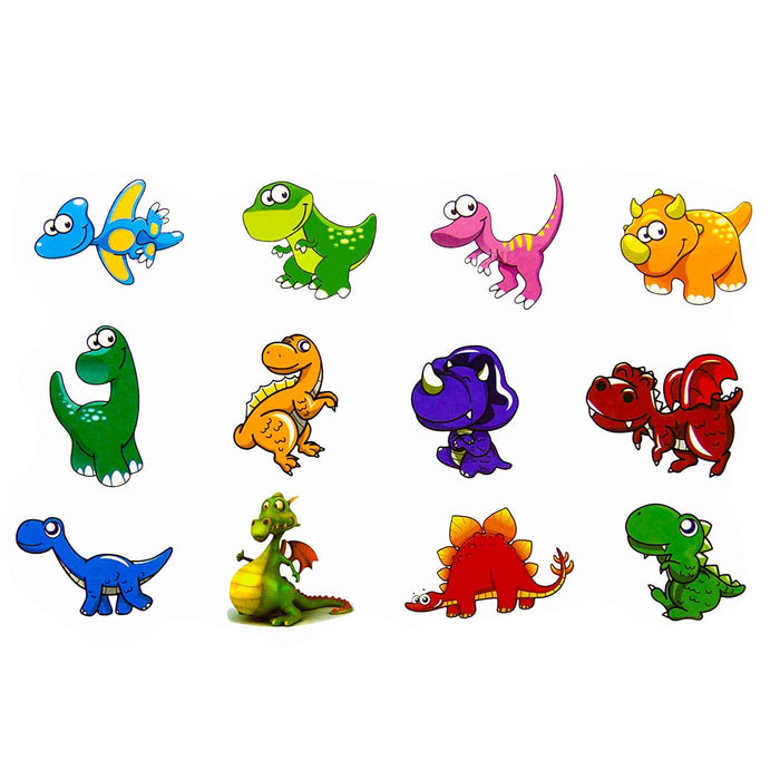 24 Dino Sticker Dinosaurier Aufkleber Kinder Geburtstag Spielen Basteln