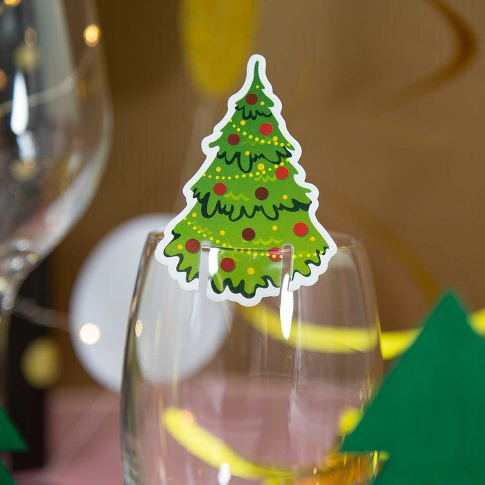 10x Weihnachtsbaum Christbaum für Gläser Glas Tisch Deko Advent Weihnachten