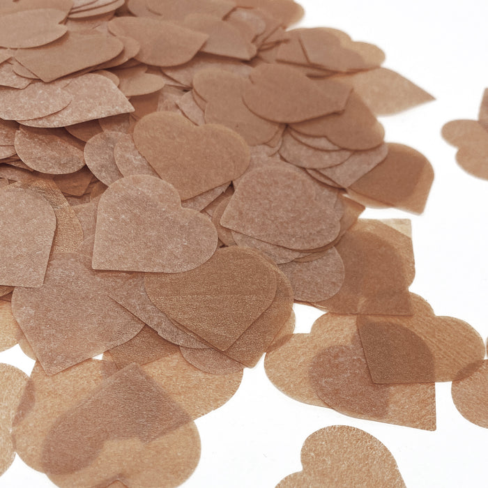 Papier Herz Konfetti 1000 Stk Herzen Tischdeko Streu Deko für Valentinstag JGA Hochzeit Liebe - bronze