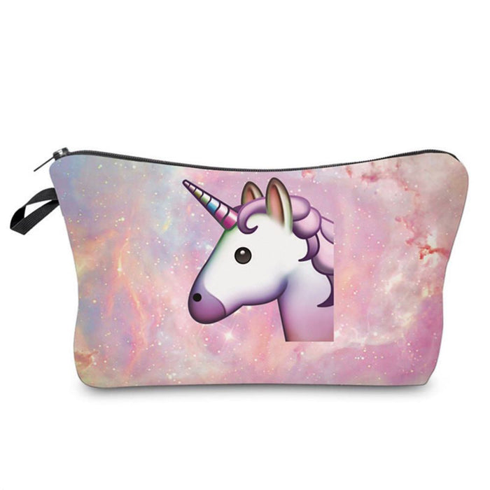 Einhorn Kosmetiktasche Unicorn Kulturbeutel Beutel Federmappe - rosa