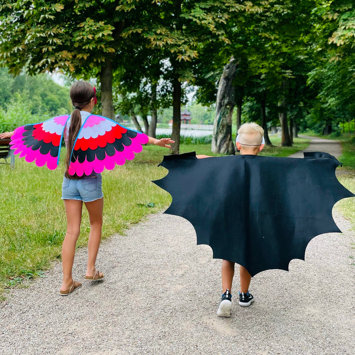 Fledermaus Flügel Umhang Bat Cape für Fledermauskostüm Vampir Halloween Karneval Fasching Motto Party