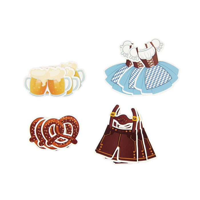 XXL Konfetti Set Oktoberfest Party Papier Streudeko Tisch Deko Dirndl Lederhose Brezel Bier