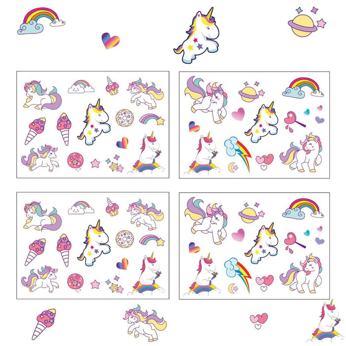 60 Einhorn Unicorn Sticker Aufkleber Set Deko Kinder Geburtstag