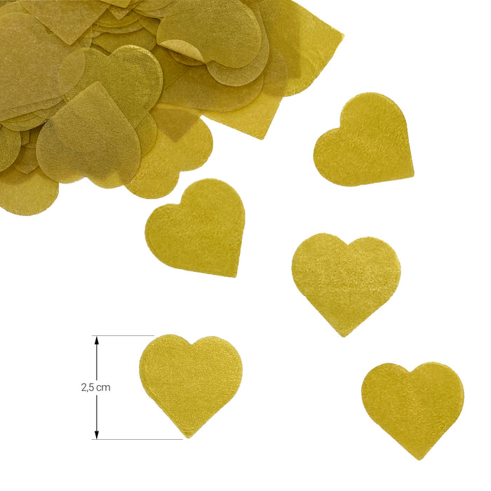 Papier Herz Konfetti 1000 Stk Herzen Tischdeko Streu Deko für Valentinstag JGA Hochzeit Liebe - gold