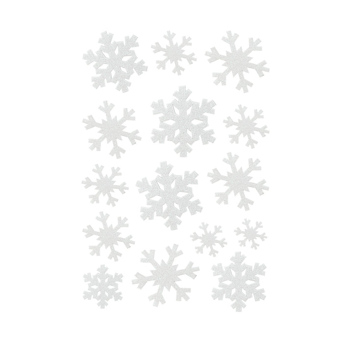 30 Schneeflocken Schnee Sticker Schneekristall Aufkleber für Weihnachten Weihnachtsdeko zum Basteln