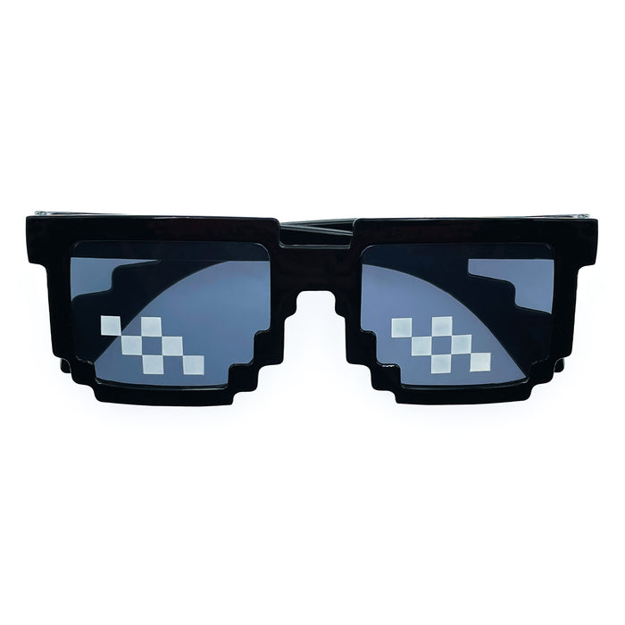 Pixel Brille Spaßbrille Disco schwarz Retro für Geburtstag Jubiläum Fasching Karneval Motto Party