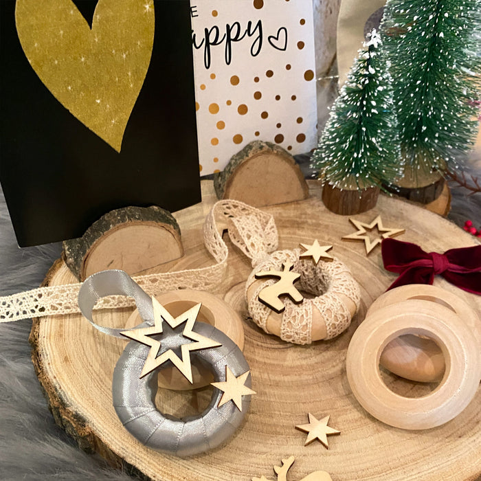 10 Tischkartenhalter aus Holz Kartenhalter Deko Hochzeit Geburtstag Kommunion Weihnachten Weihnachtsdeko