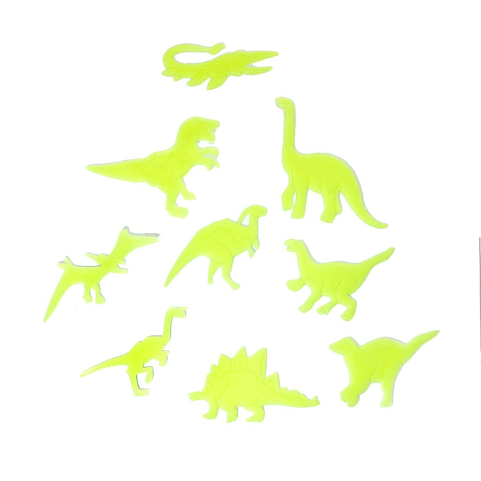 8 Leuchtdinos Sticker Dinosaurier Aufkleber leuchtend Wandsticker