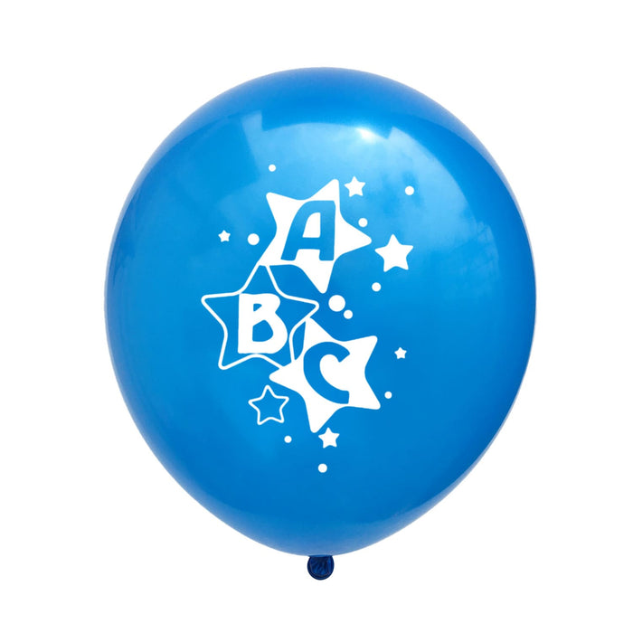 Konfetti Luftballon Set für Schuleinführung Schulanfang Deko Ballons blau gold