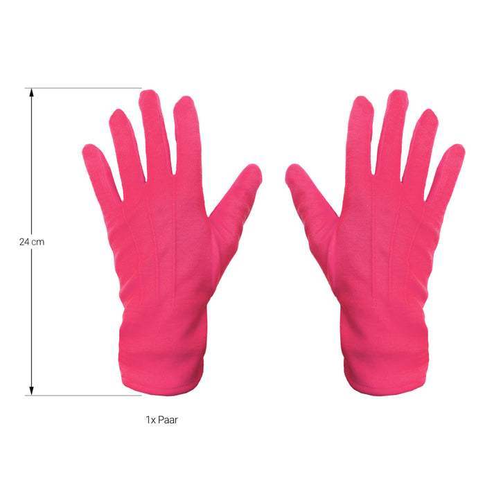 Handschuhe Herren und Damen Handschuh pink für Fasching Karneval Motto Party Kostüm Accessoire für Halloween