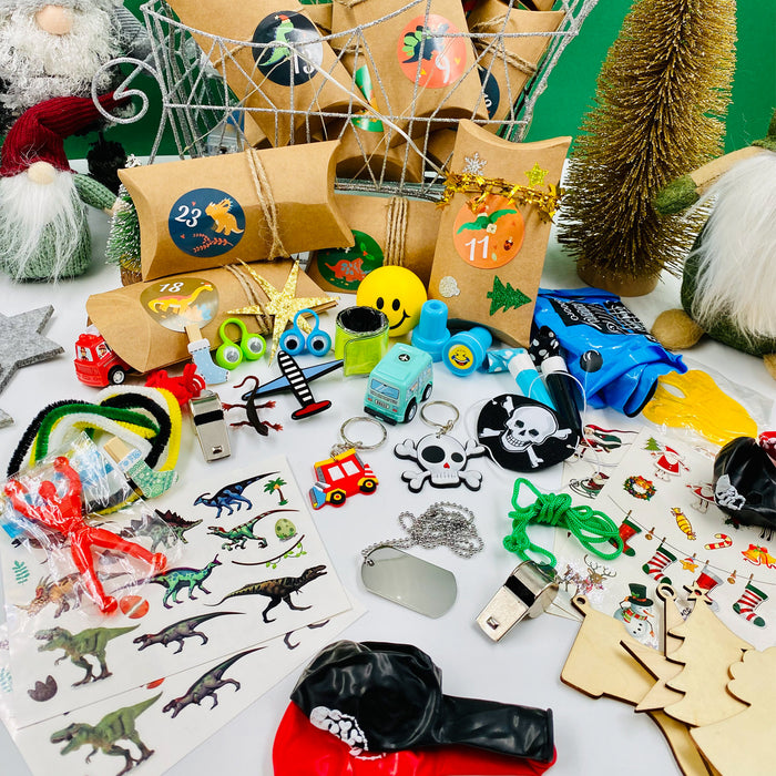 24 Geschenke für DIY Adventskalender für Jungs Jungen zum Basteln Spielen Mitgebsel Kindergeburtstag