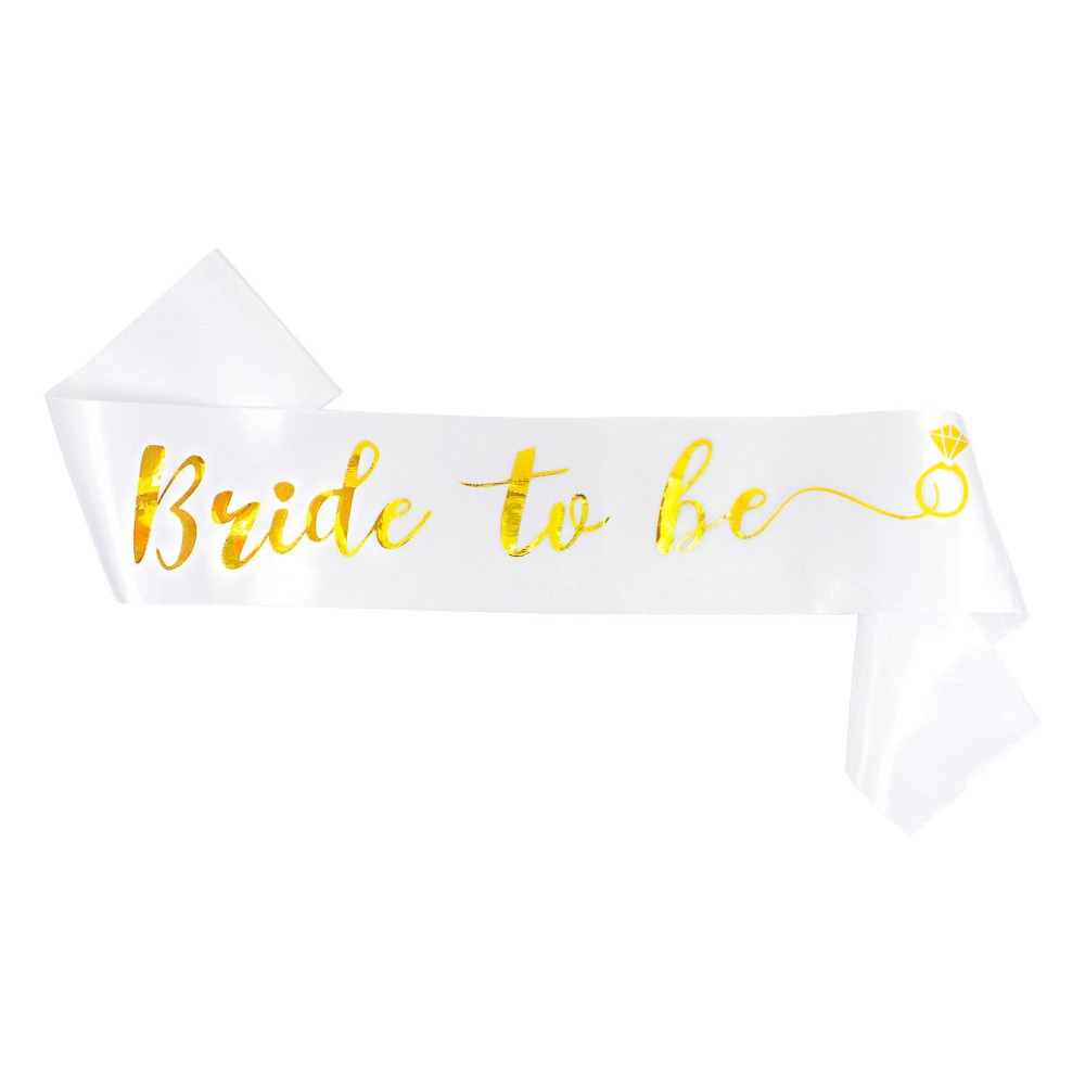 Oblique Unique® Bride To Be Schärpe – Roségold Mit Glitzer Für JGA & Hochzeit