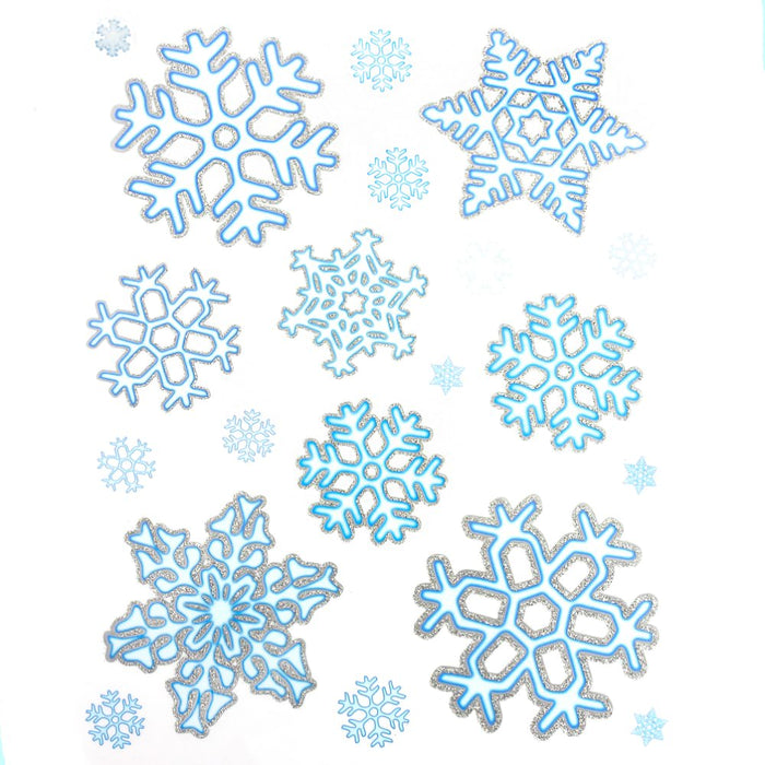 76 Schneeflocken Schnee Sticker Winter Fenster Deko Weihnachtsdeko selbstklebend