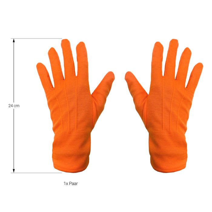 Handschuhe Herren und Damen Handschuh orange für Fasching Karneval Motto Party Kostüm Accessoire für Halloween