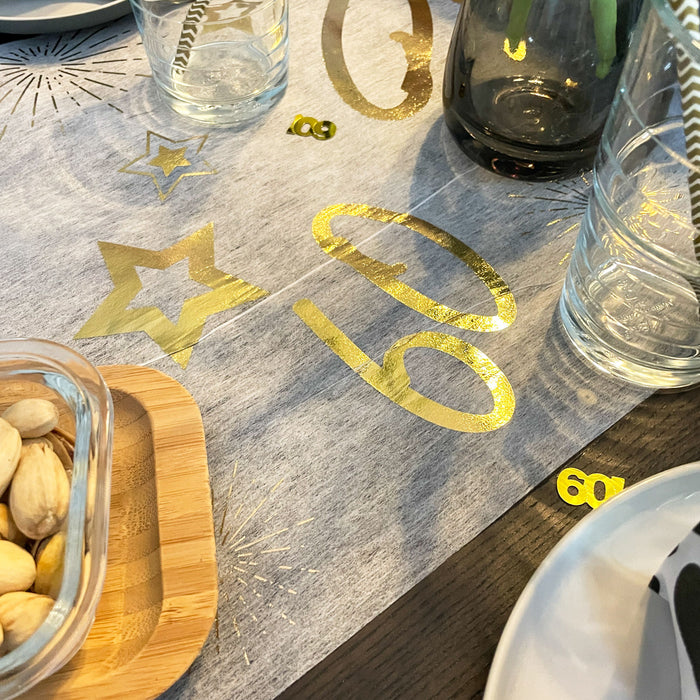 Tischläufer Tischband Tisch Läufer für 60. Geburtstag Jubiläum Tischde — Oblique Unique