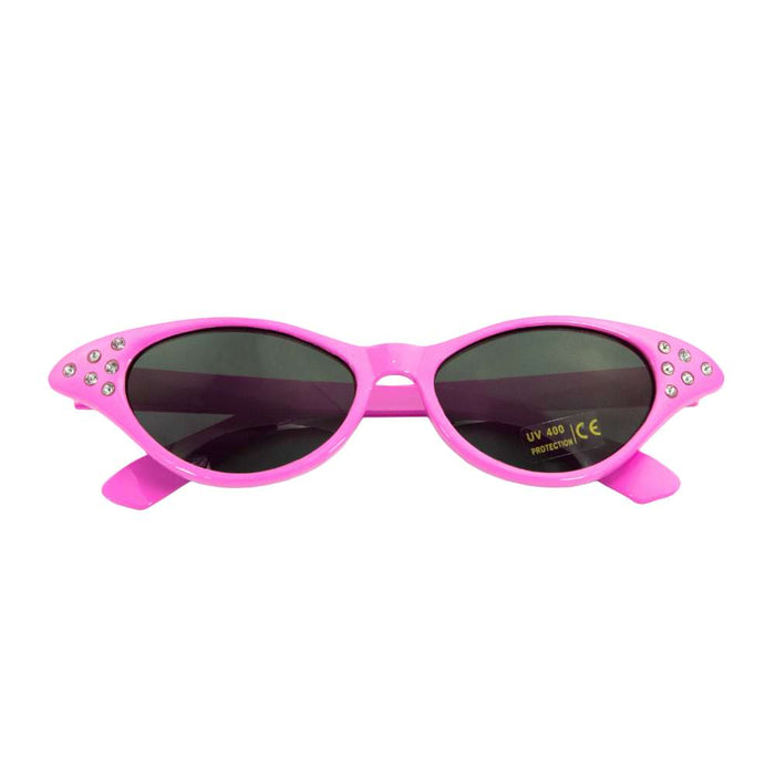 Sonnenbrille Retro Vintage 50er 60er Jahre Stil Damen - rosa