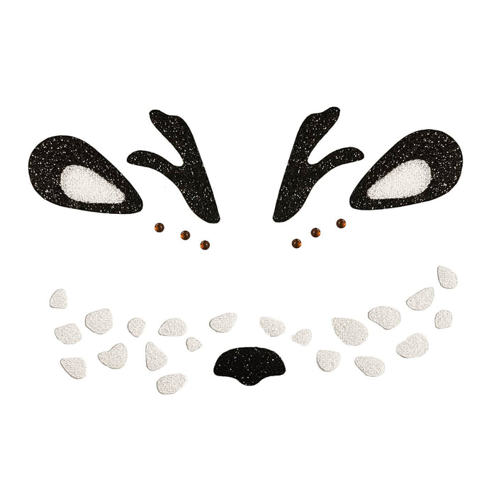 Rentier Gesicht Sticker Set Tiergesicht Aufkleber für Fasching Karneval Geburtstag Kinder Motto Party