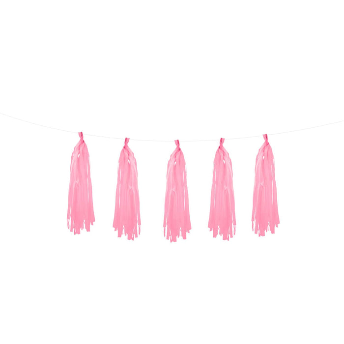 Tassel Girlande Quasten Papier Streifen Geburtstag Hochzeit Party Deko - rosa