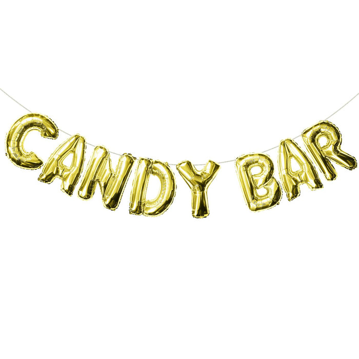 Candybar Folienballon Girlande JGA Junggesellinnenabschied Hochzeit Geburtstag Party Deko gold