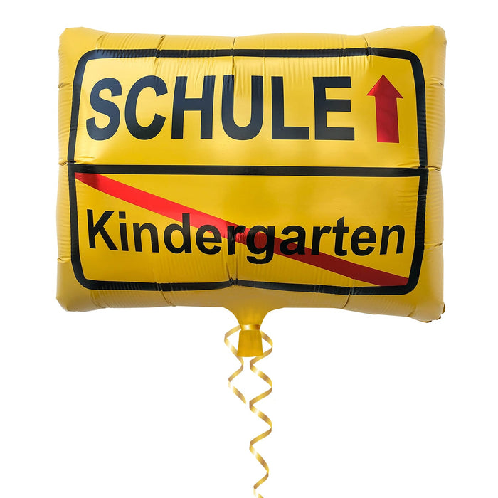 Kindergarten Schule Ortsschild Folien Luftballon für Schuleinführung Schulanfang Einschulung Ballon