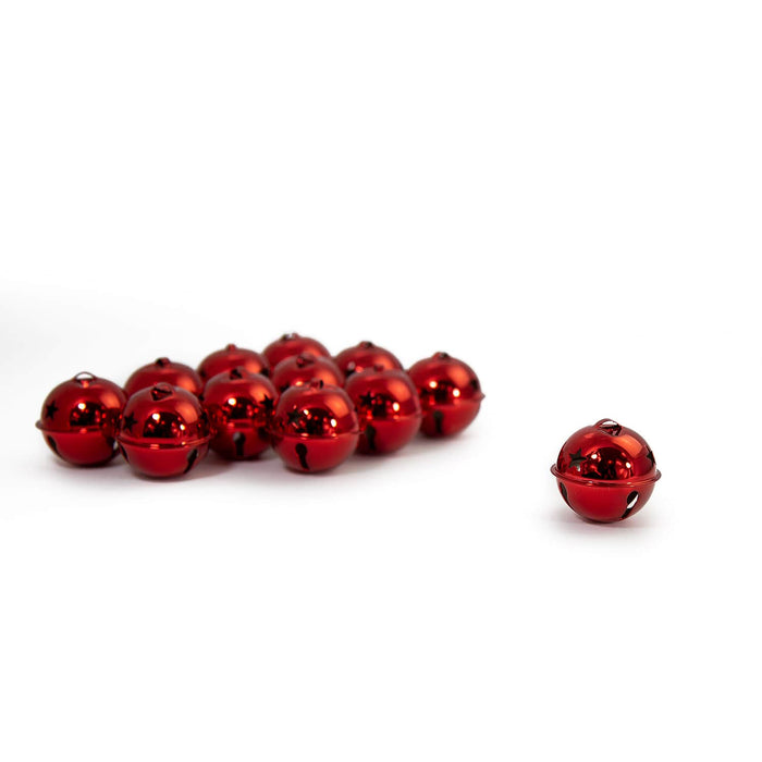 12 Weihnachtsglöckchen Tischdeko Weihnachtsbaum Weihnachtsdeko - rot