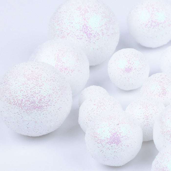 Styropor Kugeln als Streudeko Tischdeko Deko für Weihnachten Weihnachtsdeko zum Basteln DIY - weiß