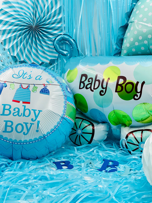 Folien Luftballon in Kinderwagen Form Baby Boy Folienballon für Baby Shower Party Geburt Jungs