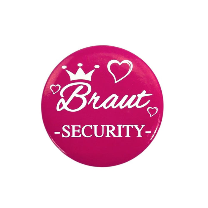 Button JGA Junggesellinnenabschied Hochzeit - Braut Security 2