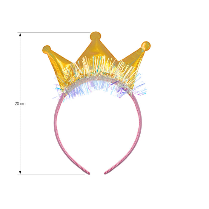 Haarreifen Krone irisierend Prinzessin Krönchen Königin Accessoire für Weihnachten Fasching Karneval