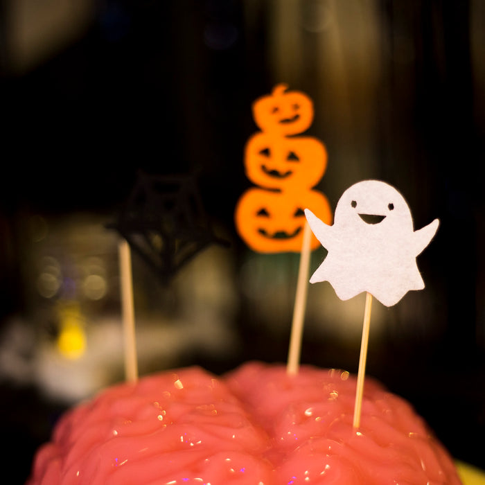 6 Halloween Topper Holzsticker Kuchen Cupcake Halloween Deko Aufsatz