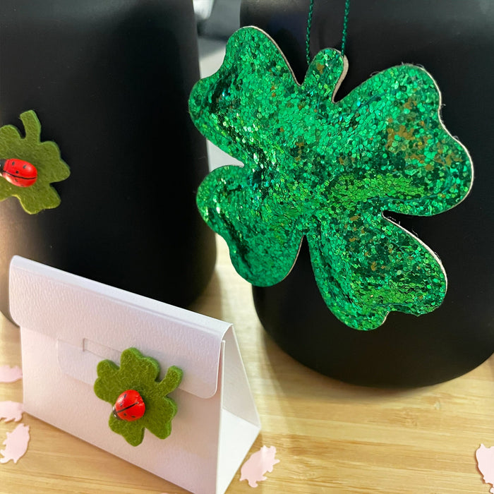 Marienkäfer + Kleeblatt Deko Set Konfetti Geburtstag Silvester Feier Party Glück Streu Geschenk Deko