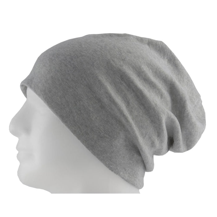 Long Beanie XXL Mütze Slouch Damen Herren Kinder Mütze - heather grey