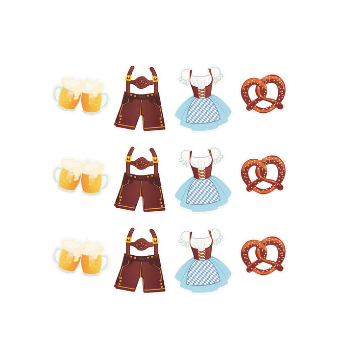 XXL Konfetti Set Oktoberfest Party Papier Streudeko Tisch Deko Dirndl Lederhose Brezel Bier