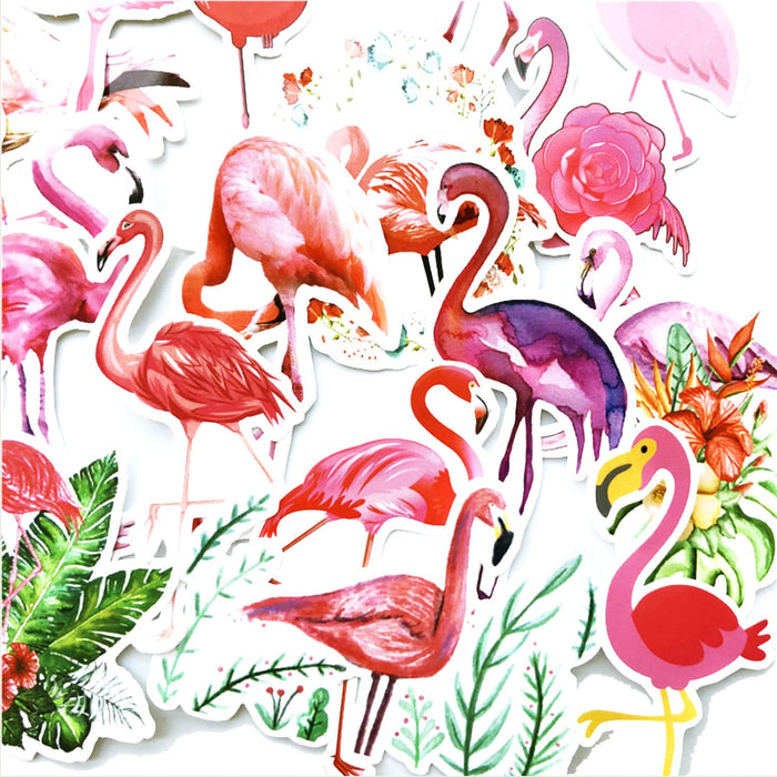 18 Flamingo Sticker Tropical Sommer Aufkleber Selbstklebend für Verzierung