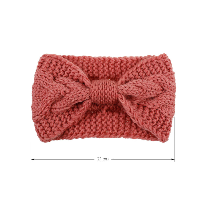 Damen Stirnband Haar Band für den Herbst Winter Ohrenwärmer Zopfmuster in Einheitsgröße - rosa