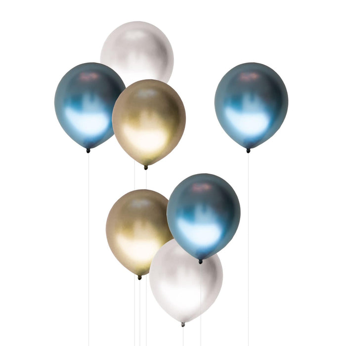 Luftballon Set 7 Stk. Geburtstag Party Hochzeit JGA Ballons Metallic bunt