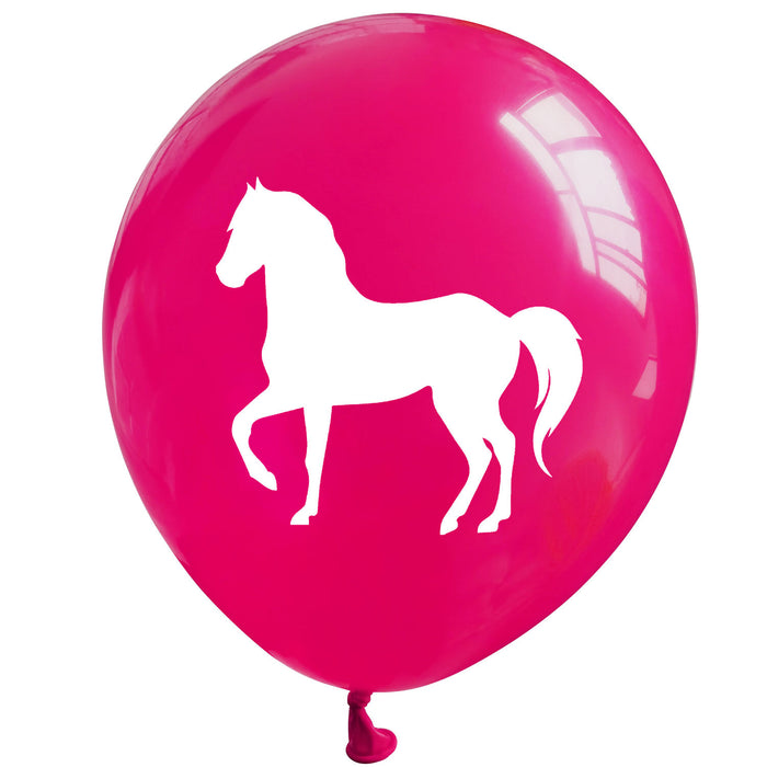 10 Pferde Luftballons für Kinder Geburtstag Motto Party Schuleinführung Pferd Western Ballons Farbmix