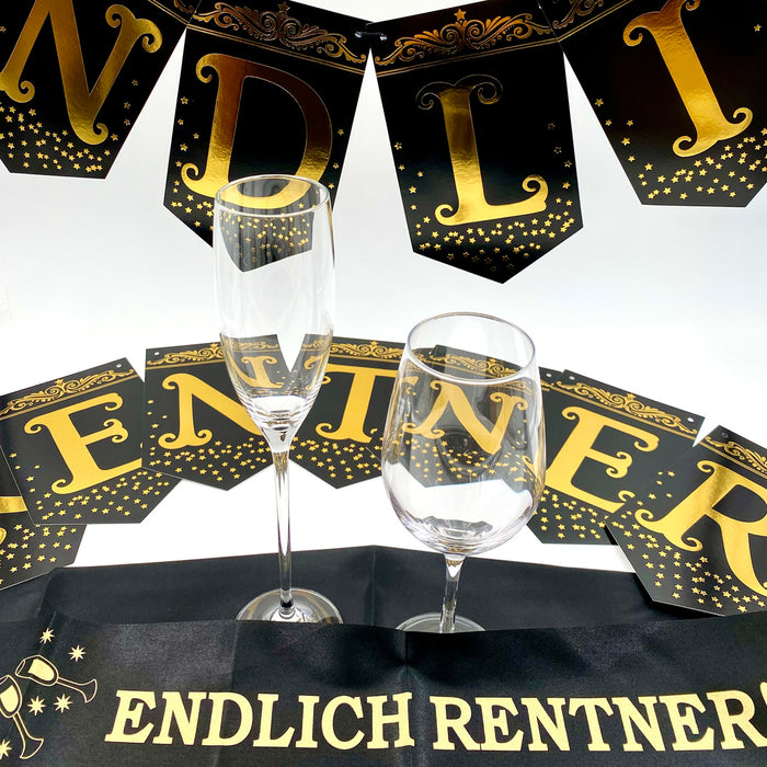 Endlich Rentner Deko Set