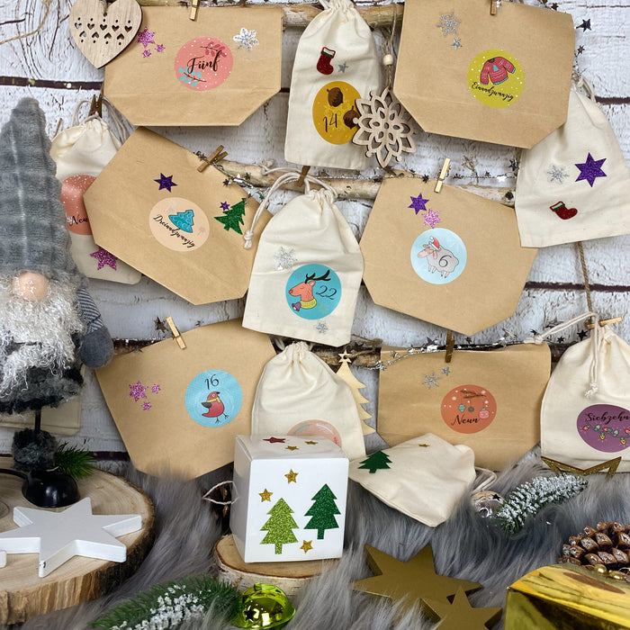 Holz Baum Weihnachtsbaum Tannenbaum Wanddeko Hängedeko für DIY Adventskalender Weihnachten Advent