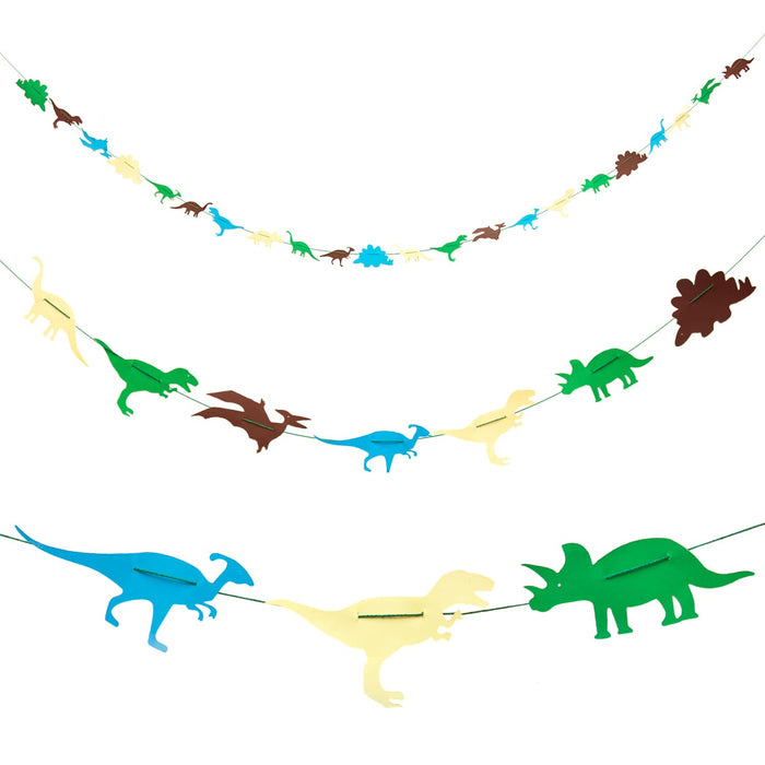 Dino Girlande 4m Dinosaurier Kinderzimmer Deko Kinder Geburtstag Party