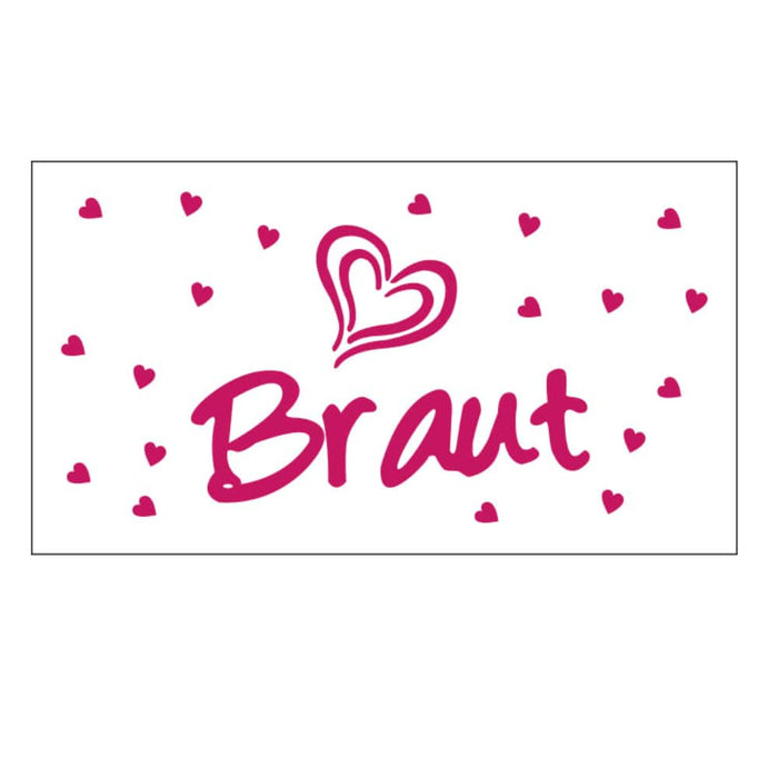 Braut + Team Braut Dosen Flaschen Sticker 10 Stk JGA Etiketten Aufkleber