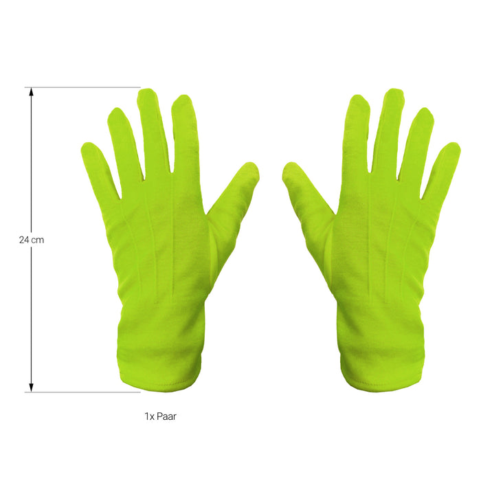 Handschuhe Herren und Damen Handschuh hellgrün für Fasching Karneval Motto Party Kostüm Accessoire für Halloween