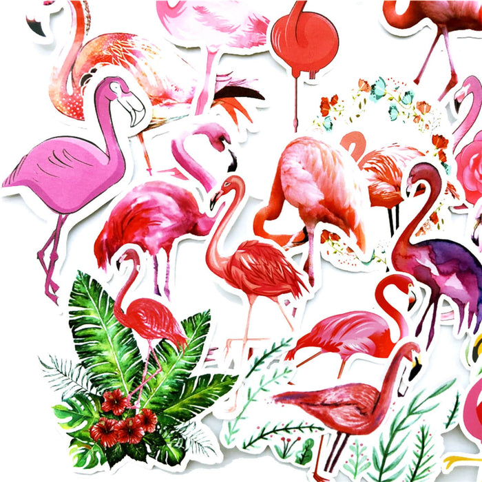 18 Flamingo Sticker Tropical Sommer Aufkleber Selbstklebend für Verzierung