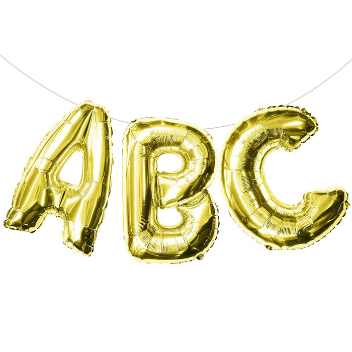 ABC Folienballon Girlande Schuleinführung Einschulung Schulanfang Feier Deko gold