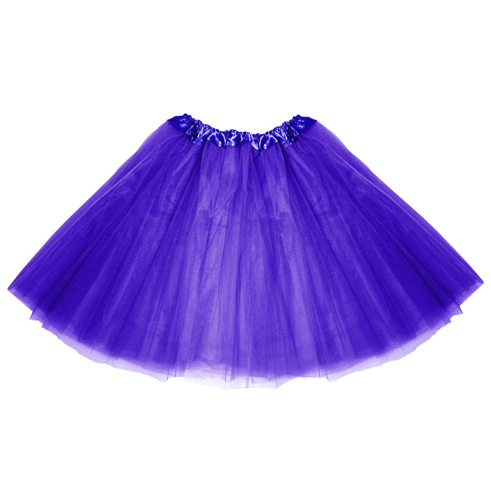 Tutu Tütü Damen Rock dunkellila Tüllrock Unterrock Kostüm Accessoire für Fasching Karneval 60 cm - 116 cm