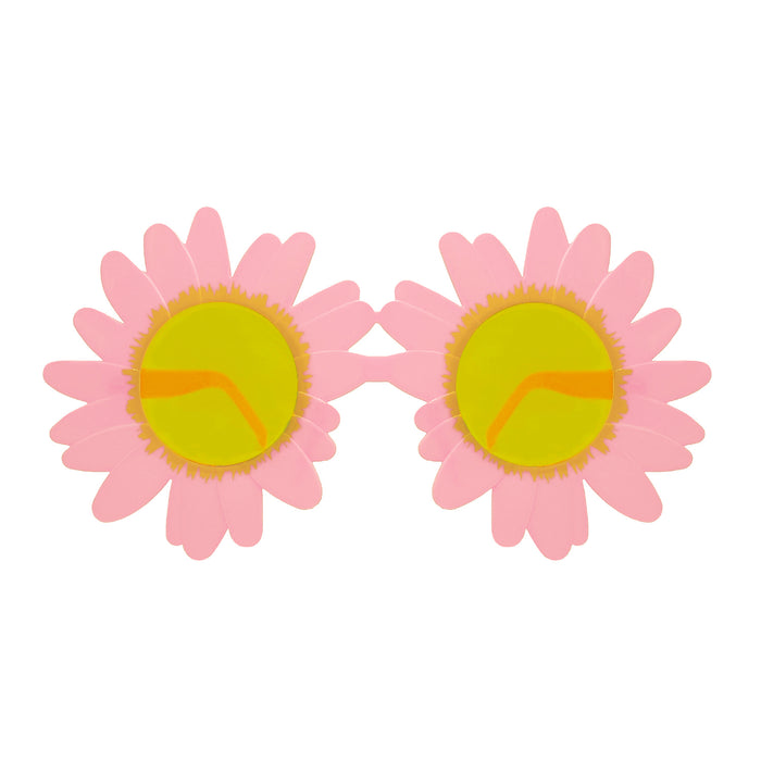 Blumen Brille Partybrille Spaßbrille Sonnenbrille für Geburtstag Party Fasching Karneval Accessoire - rosa