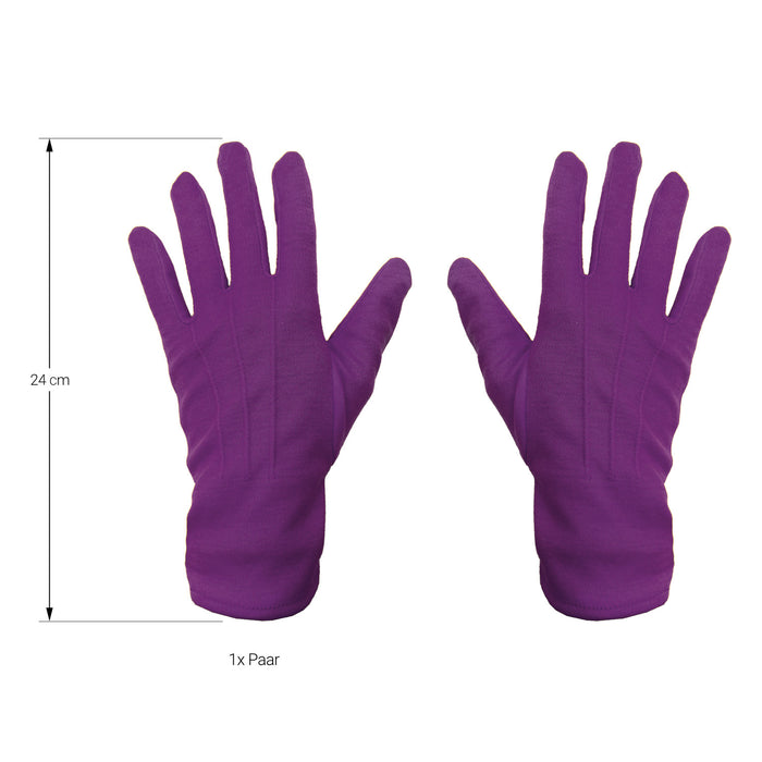 Handschuhe Herren und Damen Handschuh lila für Fasching Karneval Motto Party Kostüm Accessoire für Halloween